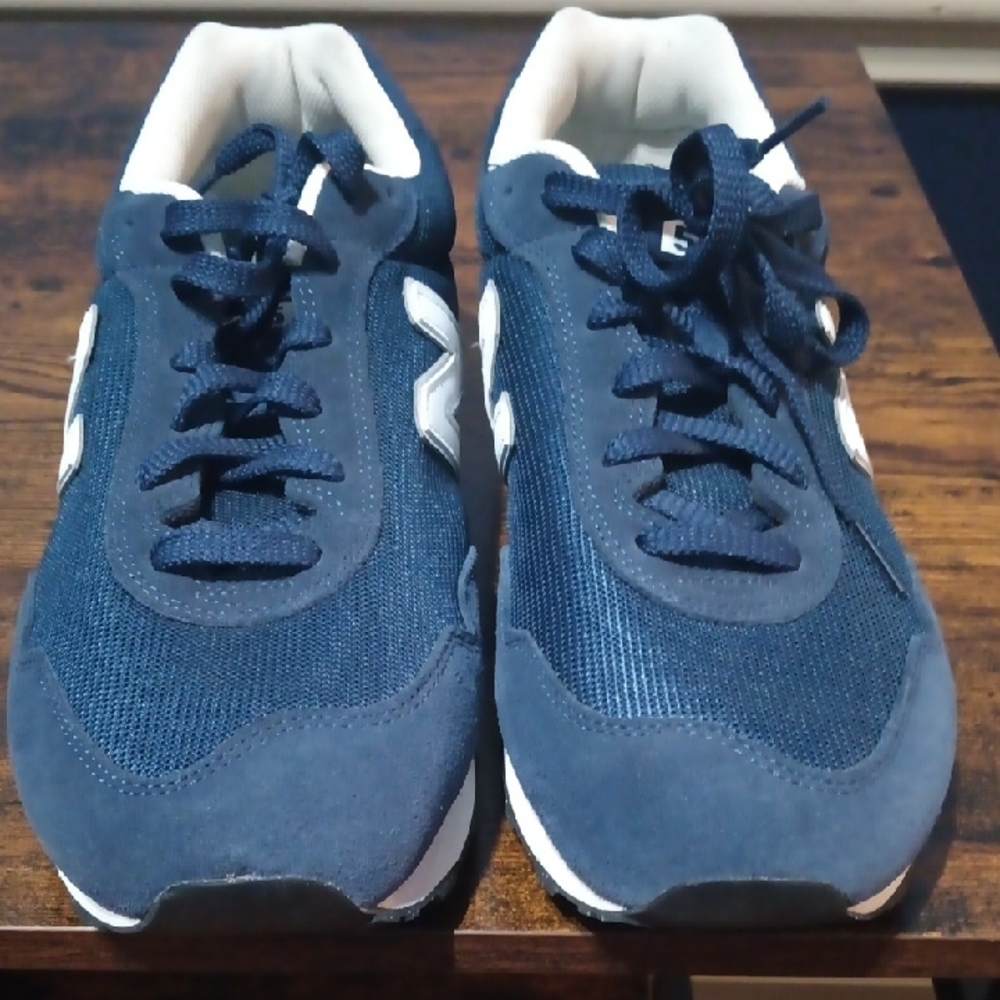 Navy Blue Sneakers with White Accents